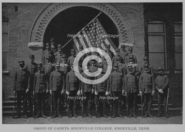 Group of cadets, Knoxville College, Knoxville, Tenn., 1902. Creator: Unknown.