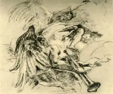 Group of Angels c1754, (1928). Artist: Giovanni Battista Tiepolo