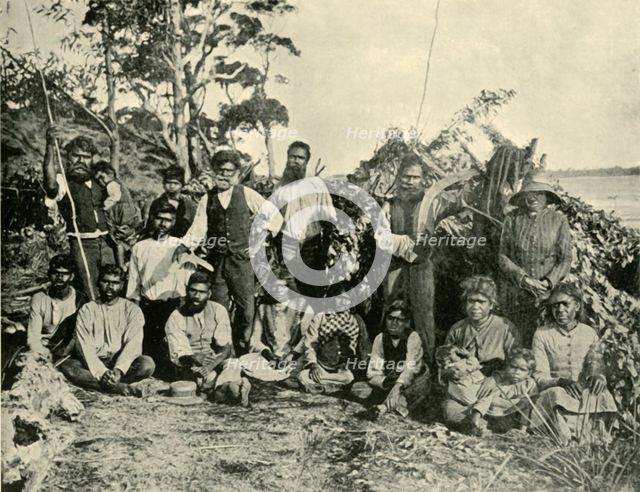 'Group of Aboriginal People, Lake Tyers, Victoria, Australia', 1901. Creator: Unknown.