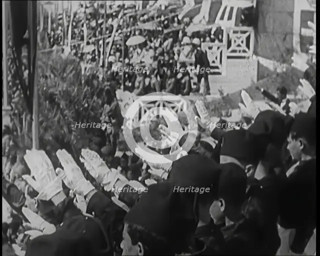 Group of Boy Cadets Making the Fascist Salute, 1926. Creator: British Pathe Ltd.