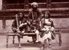 Group of beggars, Kabul, Afghanistan, c1880. Creator: John Burke