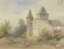 Group of buildings with a round tower, c1840-1890s. Creator: Philipp Rumpf