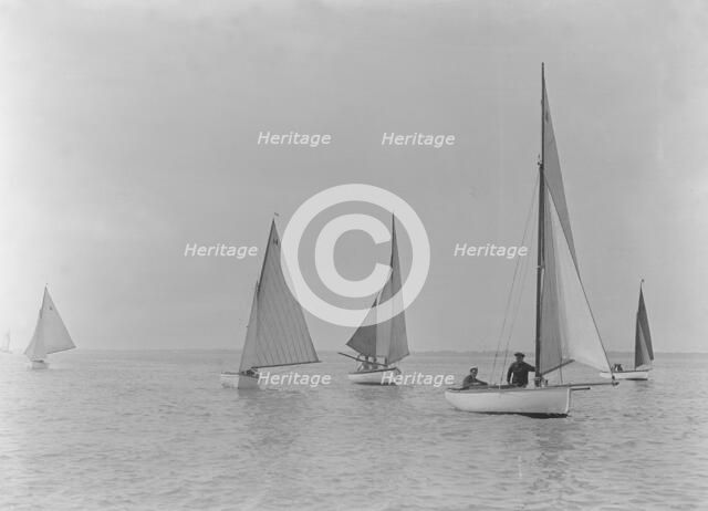 Group of East Cowes Sailing Club Boats, July 1921. Creator: Kirk & Sons of Cowes.