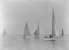 Group of East Cowes Sailing Club Boats, July 1921. Creator: Kirk & Sons of Cowes