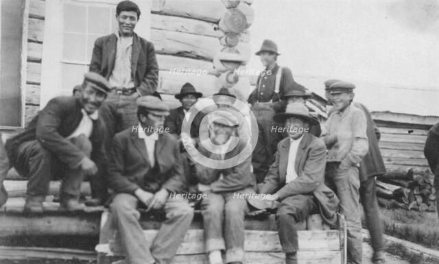 Group of Eskimo men, between c1900 and 1916. Creator: Unknown.