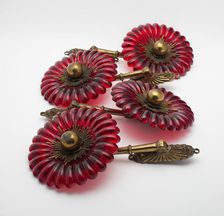 Group of four tie backs, 1860/1900. Creator: Unknown