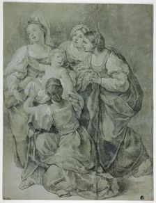 Group of Four Women and Child, n.d. Creator: Unknown