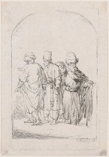 Group of four standing men in oriental costume, 1795. Creator: Adam von Bartsch