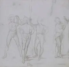 Group of four standing Soldiers, c1503. Artist: Raphael