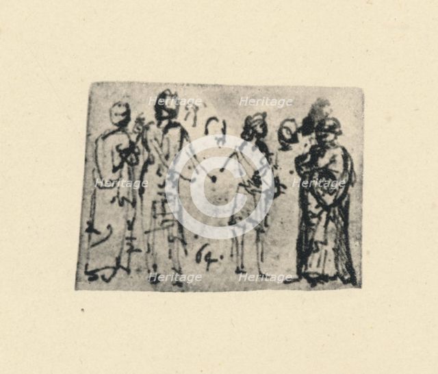 'Group of Figures', c1480 (1945). Artist: Leonardo da Vinci.