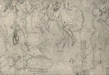Group of Figures in Conversation c1480 (1945). Artist: Leonardo da Vinci
