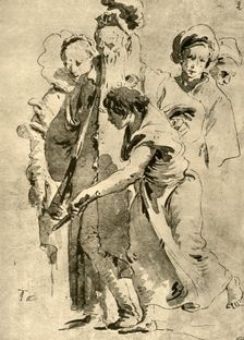 Group of Figures mid 18th century, (1928). Artist: Giovanni Battista Tiepolo