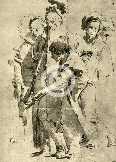 'Group of Figures', mid 18th century, (1928). Artist: Giovanni Battista Tiepolo.