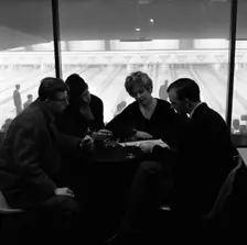 Group of friends on a night out at Silver Blades Bowling Alley, Sheffield, South Yorkshire, 1964. Creator: Michael Walters