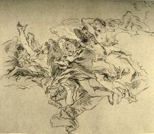 Group of hovering Angels c1755, (1928). Artist: Giovanni Battista Tiepolo