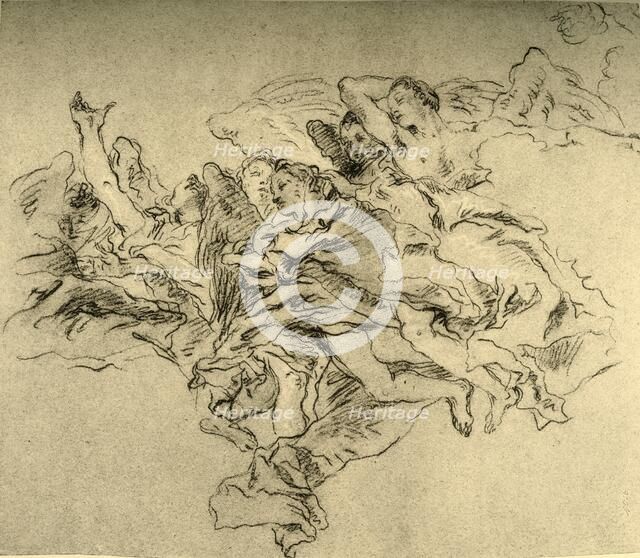 'Group of hovering Angels', c1755, (1928). Artist: Giovanni Battista Tiepolo.