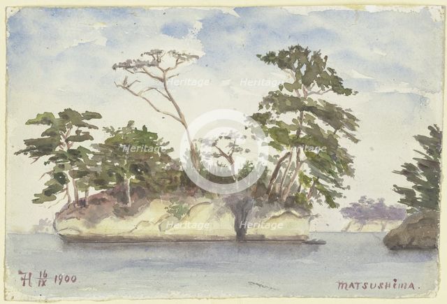 Group of islands off Matsushima, 1900. Creator: Fritz Hauck.