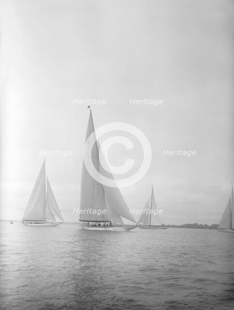 Group of J Class yachts, 1935. Creator: Kirk & Sons of Cowes.