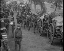 Group of Japanese Soldiers with Supplies, 1933. Creator: British Pathe Ltd