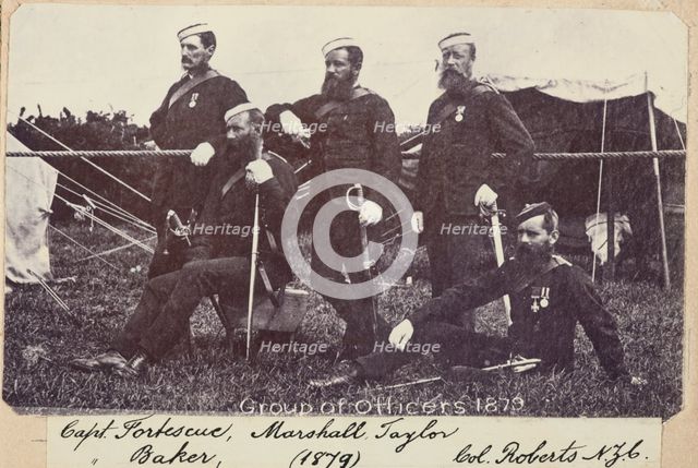 Group of Officers - Fortescue, Marshall, Taylor, Baker, Roberts, c.1900. Creator: William Francis Gordon.