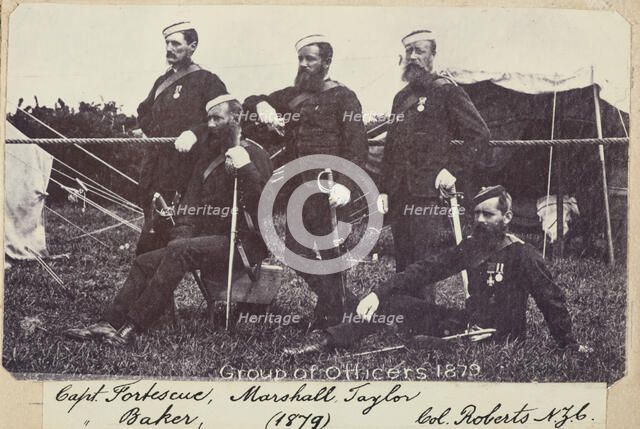 Group of Officers - Fortescue, Marshall, Taylor, Baker, Roberts, c.1900. Creator: William Francis Gordon.