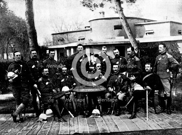 Group of officers of the Queen's Own Corps of Guides engaged in the Chitral Expedition, 1895. Creator: Unknown.