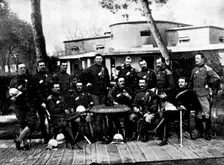 Group of officers of the Queen's Own Corps of Guides engaged in the Chitral Expedition, 1895. Creator: Unknown