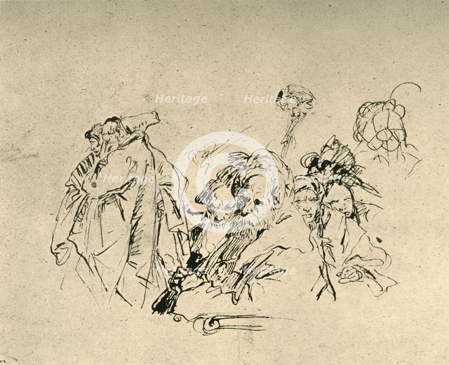 'Group of Orientals', mid 18th century, (1928). Artist: Giovanni Battista Tiepolo.