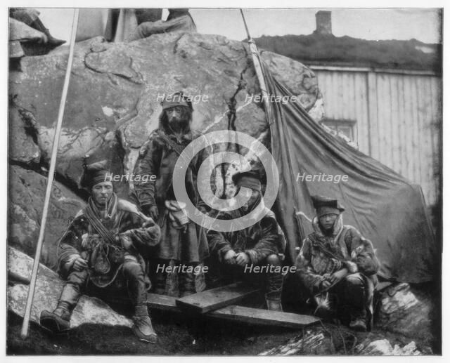 Group of Lapps, Norway, late 19th century. Artist: John L Stoddard