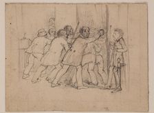 Group of Men, c1820-1865. Creator: David Claypoole Johnston