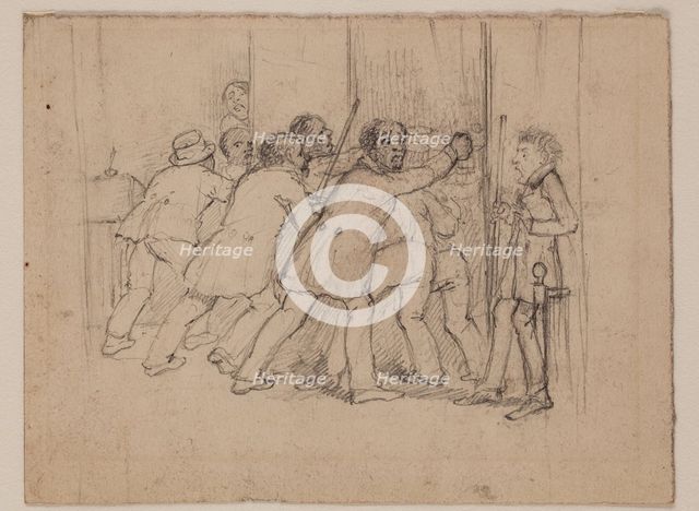 Group of Men, c1820-1865. Creator: David Claypoole Johnston.