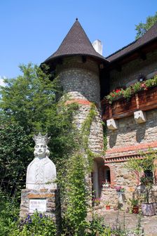 Group of men chatting at Pollensa Sunday market, Mallorca, Spain