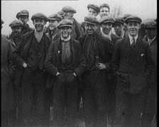Group of Miners Posing for the Camera, 1929. Creator: British Pathe Ltd