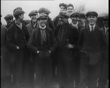 Group of Miners Posing for the Camera, 1929. Creator: British Pathe Ltd