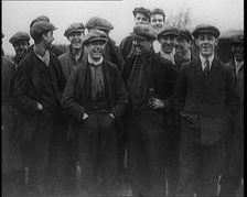 Group of Miners Posing for the Camera, 1929. Creator: British Pathe Ltd
