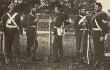 Group of Non Coms, & Privates 68th Regt. Portsmouth - Hickson, Keogh, Bedson...., 1866,c1900. Creator: William Francis Gordon