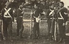 Group of Non Coms, & Privates 68th Regt. Portsmouth - Hickson, Keogh, Bedson...., 1866,c1900. Creator: William Francis Gordon
