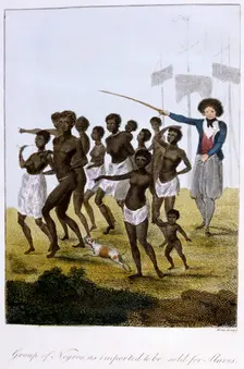 Group of Negros, as imported to be sold for Slaves Surinam, 1793. Artist: William Blake