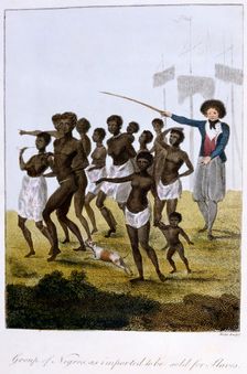 Group of Negros, as imported to be sold for Slaves Surinam, 1793. Artist: William Blake