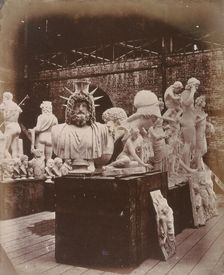 Group of Sculpture in the Roman Court Crystal Palace, Sydenham, 1852-1854. Creator: Philip Henry Delamotte