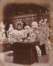 Group of Sculpture in the Roman Court Crystal Palace, Sydenham, 1852-1854. Creator: Philip Henry Delamotte