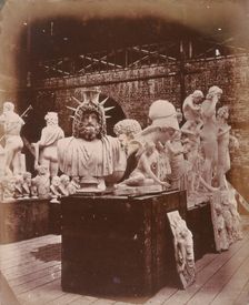 Group of Sculpture in the Roman Court Crystal Palace, Sydenham, 1852-1854. Creator: Philip Henry Delamotte