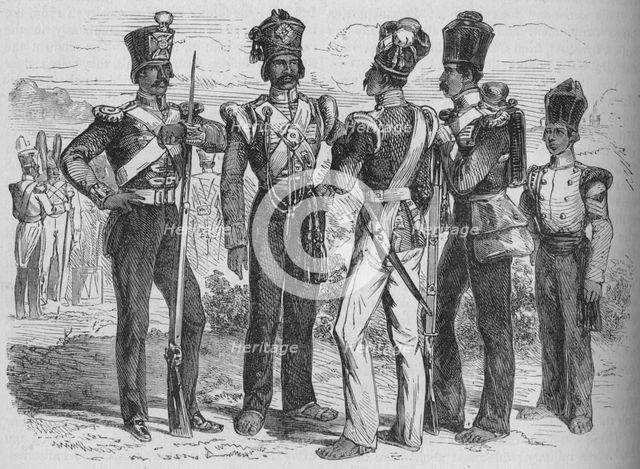 'Group of Sepoys', c1880. Artist: Unknown.