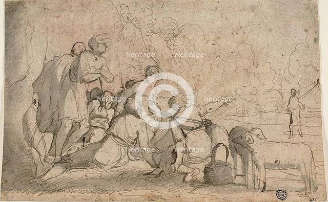 Group of Shepherds and a Ram, n.d. Creator: Unknown.