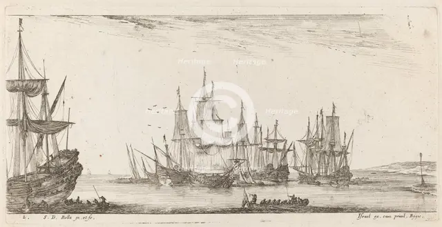 Group of Ships, 1644. Creator: Stefano della Bella.