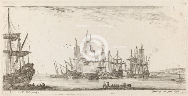 Group of Ships, 1644. Creator: Stefano della Bella.