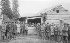 Group of Shoria Man and Members of a Land-Management Expedition, 1913. Creator: GI Ivanov