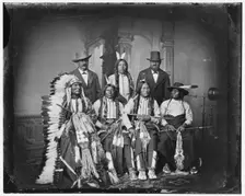 Group of Sioux Indians "Spotted Tail" (photo c. 1875). Creator: Unknown