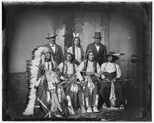 Group of Sioux Indians "Spotted Tail" (photo c. 1875). Creator: Unknown