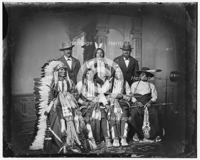 Group of Sioux Indians "Spotted Tail" (photo c. 1875). Creator: Unknown.